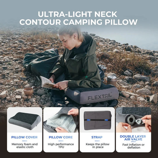 Flextail Inflatable Camping Pillow Cloud Comfort