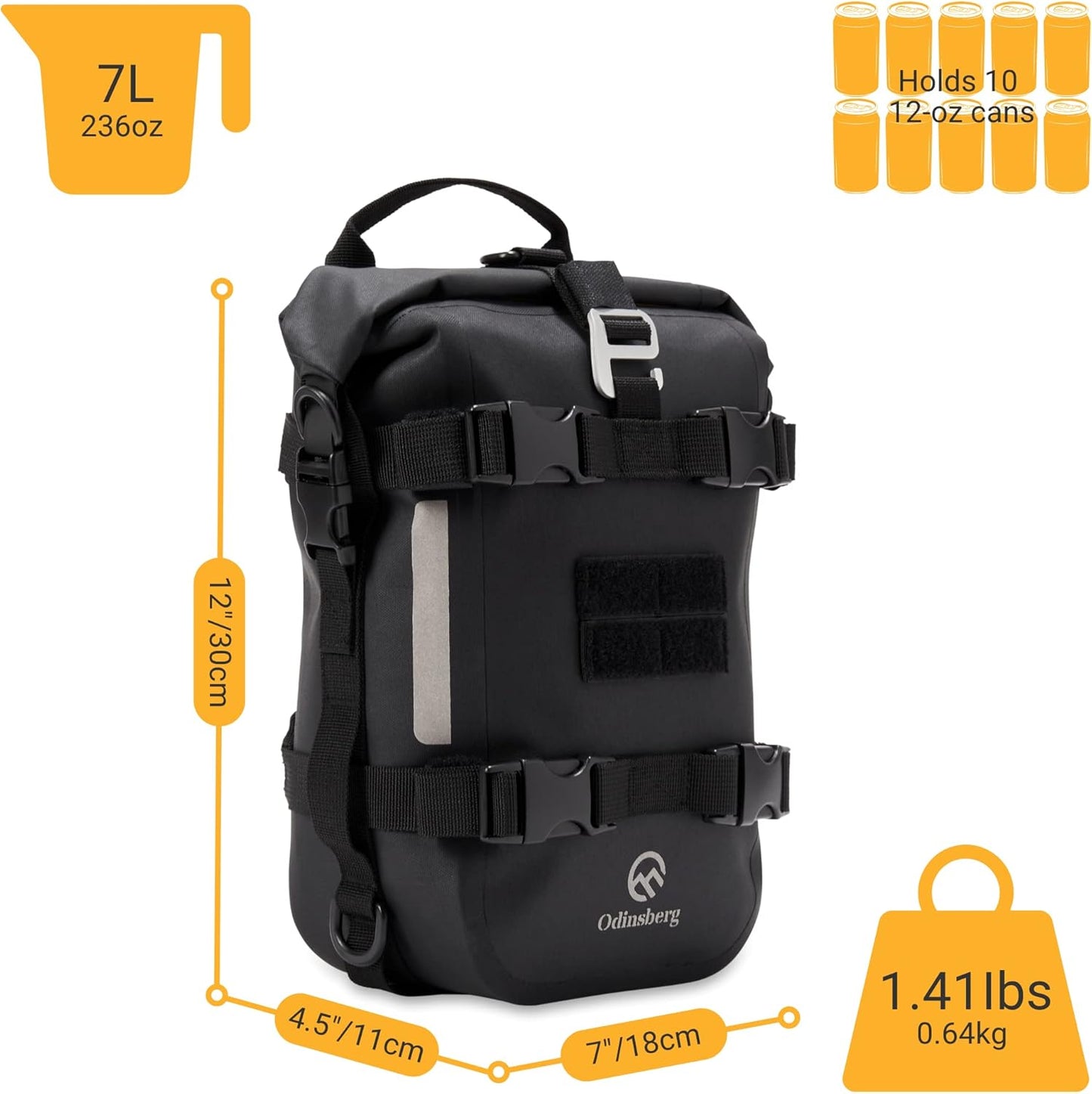 Odinsberg Ragnarok 7L Waterproof Motorcycle Tail Bag