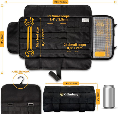 Odinsberg Mjolnir Heavy Duty Motorcycle Tool Roll Up Bag