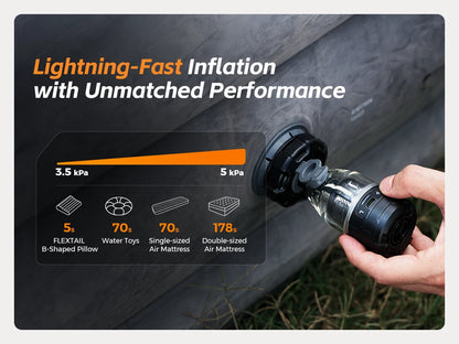Flextail Max pump 3 High Speed Mini Portable Air Pump with LED light Camping