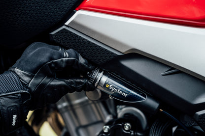 Scottoiler The vSystem automatic motorcycle chain oiler is the original Scottoiler.