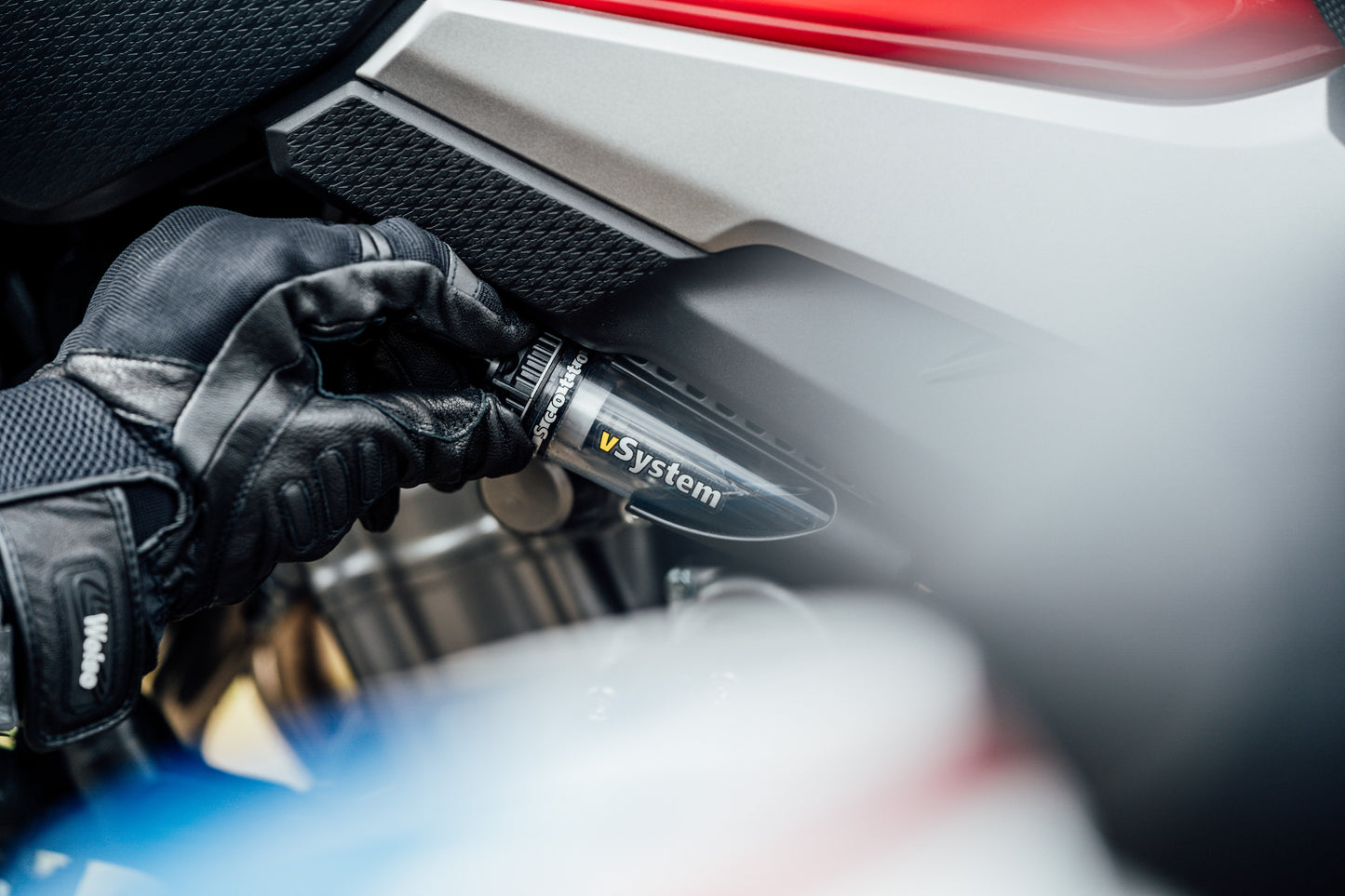 Scottoiler The vSystem automatic motorcycle chain oiler is the original Scottoiler.