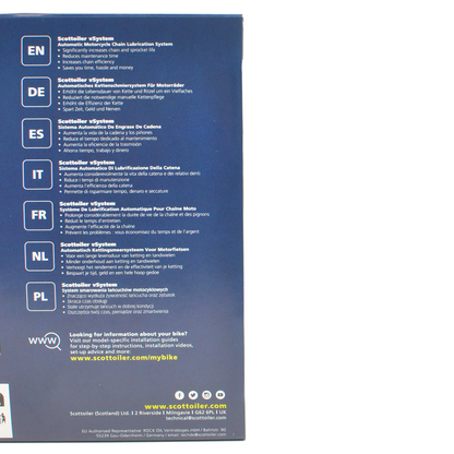 Scottoiler The vSystem automatic motorcycle chain oiler is the original Scottoiler.