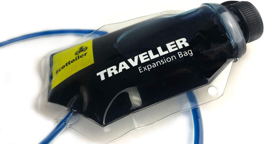 Scottoiler The Traveller Expansion Bag's flexible, compact & durable reservoir.
